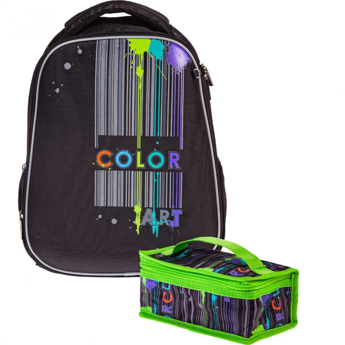 Рюкзак HATBER ERGONOMIC LIGHT COLOR ART 2 отделения, 2 кармана и 1 потайной на спинке, в комплекте с термосумкой, 38х29х15 см 4606782373354 Рюкзак HATBER ERGONOMIC LIGHT COLOR ART 2 отделения, 2 кармана и 1 потайной на спинке, в комплекте с термосумкой, 38х29х15 см 4606782373354