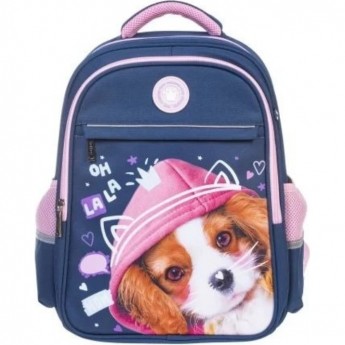 Рюкзак HATBER LIGHT-МИЛЫЙ ЩЕНОК- 38х29х14,5см полиэстер нагрудная стяжка светоотражатели 2 отделения 3 кармана Рюкзак HATBER LIGHT-МИЛЫЙ ЩЕНОК- 38х29х14,5см полиэстер нагрудная стяжка светоотражатели 2 отделения 3 кармана