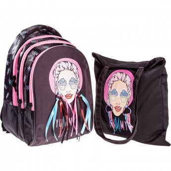 Рюкзак HATBER STREET YAMMY 3 отделения, 1 потайной карман на спинке, в комплекте с сумкой-шоппером, 41х28х21 см Рюкзак HATBER STREET YAMMY 3 отделения, 1 потайной карман на спинке, в комплекте с сумкой-шоппером, 41х28х21 см