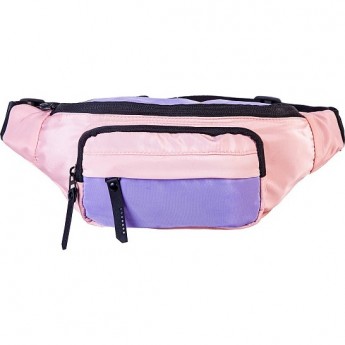 Сумка поясная HATBER 16х32х7см Pink style, нейлон