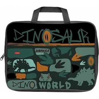 Сумка текстильная с ручками HATBER А4ф 350х265х40мм для тетрадей Дино