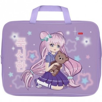 Сумка текстильная с ручками HATBER А4ф 350х265х40мм для тетрадей Friend Сумка текстильная с ручками HATBER А4ф 350х265х40мм для тетрадей Friend