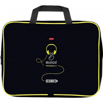 Сумка текстильная с ручками HATBER А4ф 350х265х40мм для тетрадей Music Сумка текстильная с ручками HATBER А4ф 350х265х40мм для тетрадей Music