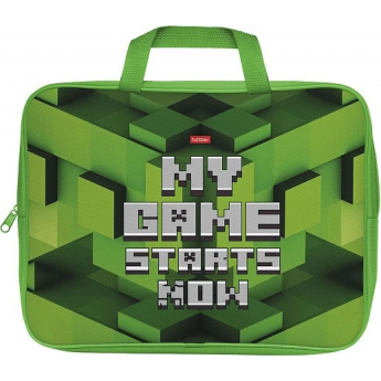 Сумка текстильная с ручками HATBER А4ф 350х265х40мм для тетрадей Pixels